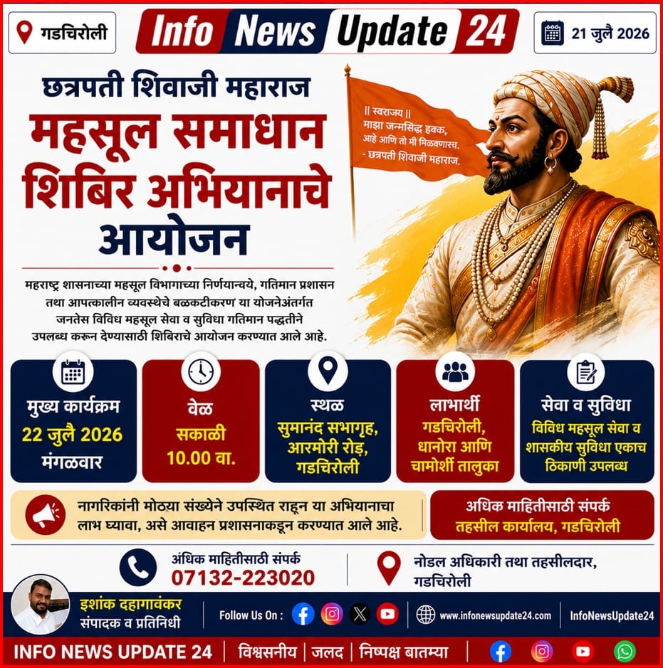 chhatrapati shivaji maharaj mahasul samadhan shibir gadchiroli 2026