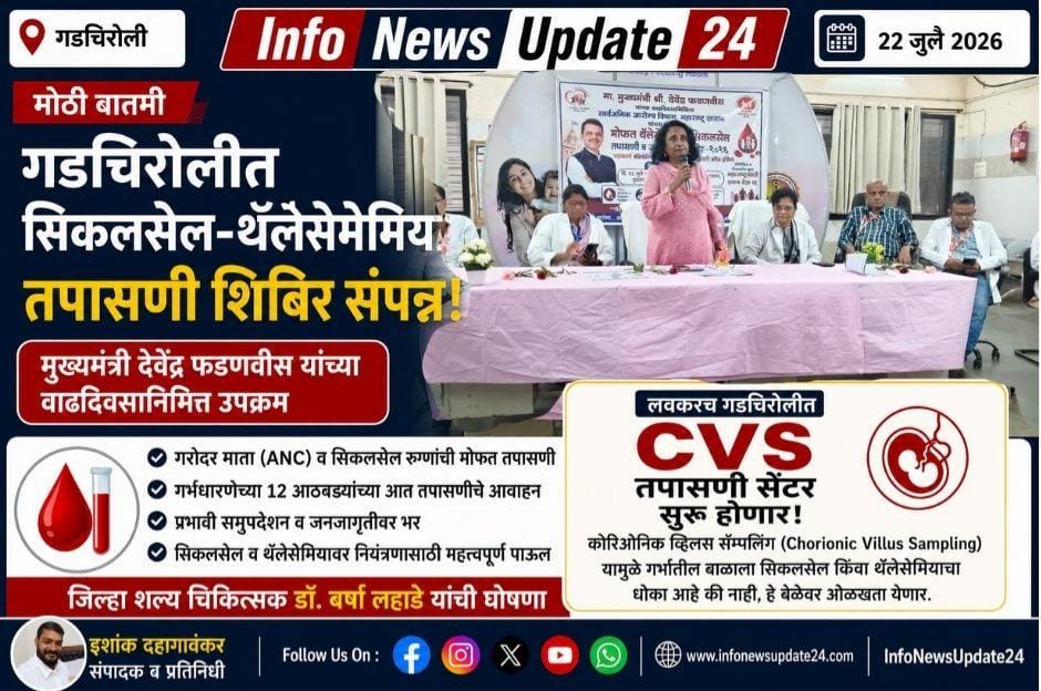 गडचिरोली-gadchiroli sickle cell thalassemia screening camp cvs center